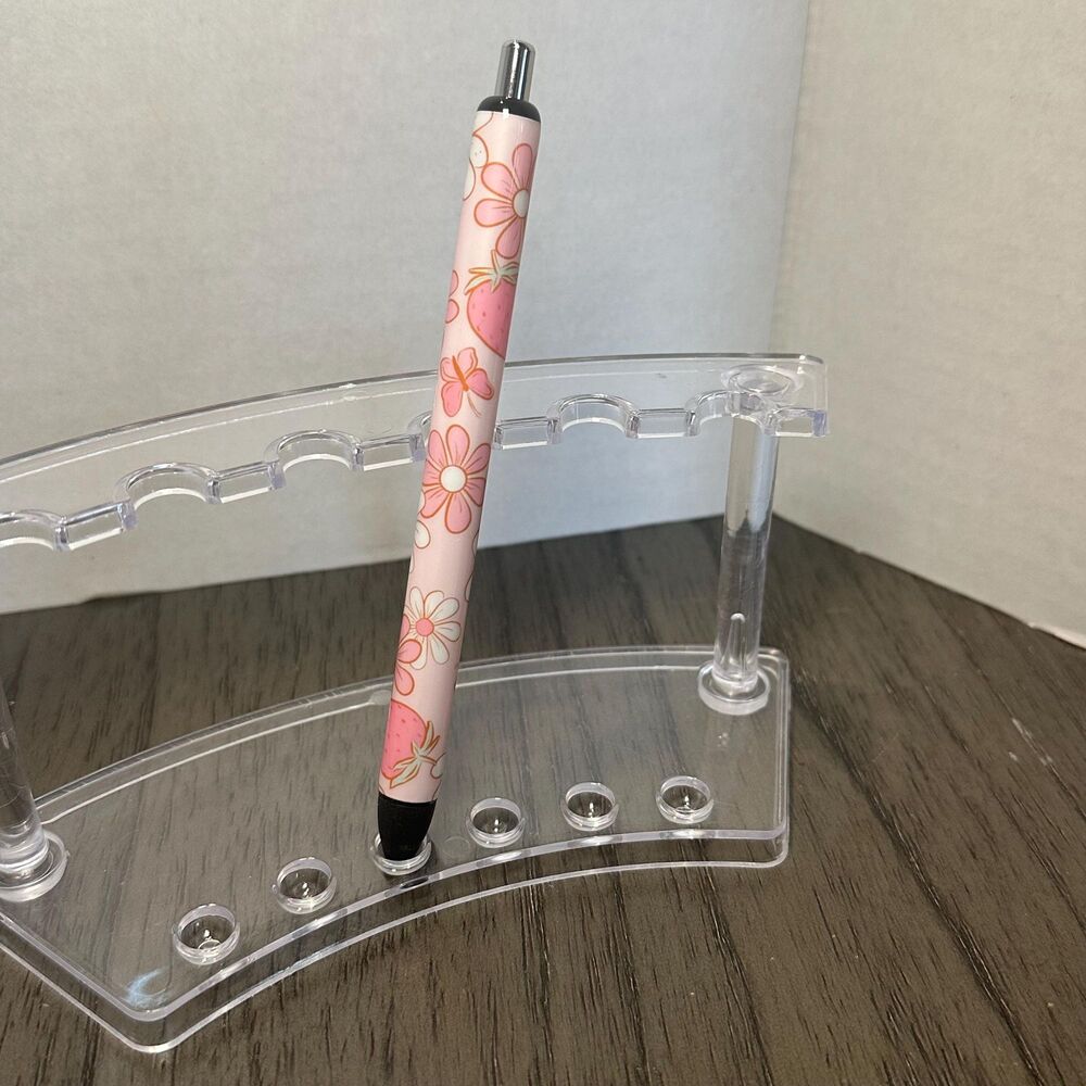 Pink mushroom flower hippie boho Inkjoy Personalized Pens, Refillable gel pens,